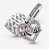 image:imagePANDORA Heart amp Mom Dangle Charm  Compatible Moments Bracelets  Jewelry for Women  Made with Sterling Silver amp Cubic Zirconia  with Gift Box
