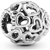 image:imagePANDORA Hearts All Over Charm  Openwork Heart Design  HandFinished  Jewelry for Women with Gift Box  Compatible Moments Charm Bracelets  Sterling Silver