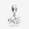 image:imagePANDORA Jewelry Forever Sisters Dangle Charm  Compatible with PANDORA Moments  Sterling Silver Charm with Cubic Zirconia  Gift with Gift Box