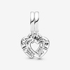 image:imagePANDORA Linked Sister Hearts Split Dangle Charm  Compatible with PANDORA Moments  Jewelry for Women  Gift for Her  Made with Sterling Silver amp Cubic Zirconia  With Gift Box