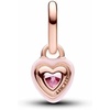 image:imagePANDORA ME Pink Chakra Heart Mini Dangle Charm  14K Rose GoldPlated Charm with ManMade Crystal amp Enamel  Jewelry for Women  Includes Gift Box