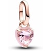 image:imagePANDORA ME Pink Chakra Heart Mini Dangle Charm  14K Rose GoldPlated Charm with ManMade Crystal amp Enamel  Jewelry for Women  Includes Gift Box