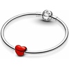 image:imagePANDORA Moments Metallic Red Heart Charm  Sterling Silver Charm with Enamel  Jewelry for Women  Includes Gift Box