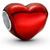 image:imagePANDORA Moments Metallic Red Heart Charm  Sterling Silver Charm with Enamel  Jewelry for Women  Includes Gift Box