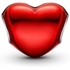 image:imagePANDORA Moments Metallic Red Heart Charm  Sterling Silver Charm with Enamel  Jewelry for Women  Includes Gift Box