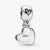 image:imagePANDORA Mother amp Son Heart Split Dangle Charm  Gift for Her  Compatible with PANDORA Moments  Sterling Silver with Enamel  With Gift Box