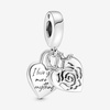 image:imagePANDORA Rose Heart Padlock Dangle Charm  Compatible Moments  Stunning Womens Jewelry  Made with Sterling Silver  With Gift Box
