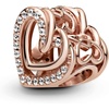 image:imagePANDORA Sparkling Entwined Hearts Charm  Gift for Her  Compatible Moments Rose with Cubic Zirconia  With Gift Box