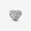 image:imagePANDORA Sparkling Freehand Heart Charm  Gift for Her  Compatible with PANDORA Moments  Sterling Silver with Cubic Zirconia  With Gift Box
