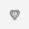 image:imagePANDORA Sparkling Leveled Hearts Charm  Gift for Her  Compatible Moments  Sterling Silver with Cubic Zirconia  With Gift Box