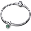 image:imagePandora Four Leaf Clover Dangle Charm  Gift for Her  Sterling Silver with ManMade Crystals  with Present Box