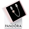 image:imagePANDORA Family Heart Safety Chain Charm  Gift for Her  Compatible with PANDORA Moments  Sterling Silver PANDORA Rose amp Cubic Zirconia  With Gift Box