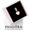 image:imagePANDORA Moments Engravable Heart Tag Dangle Charm  14K Rose GoldPlated Charm with Clear Cubic Zirconia  Jewelry for Women  Includes Gift Box