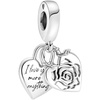 image:imagePANDORA Rose Heart Padlock Dangle Charm  Compatible Moments  Stunning Womens Jewelry  Made with Sterling Silver  With Gift Box