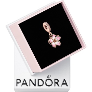 image:imagePANDORA Cherry Blossom Dangle Charm  Gift for Her  Compatible Moments Rose with Cubic Zirconia amp Enamel  With Gift Box