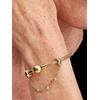 image:imagePANDORA Triple Clear Stone Safety Chain  14k Gold Plating amp Cubic Zirconia Compatible with PANDORA Moments Jewelry for Women with Gift Box