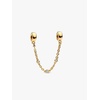 image:imagePANDORA Triple Clear Stone Safety Chain  14k Gold Plating amp Cubic Zirconia Compatible with PANDORA Moments Jewelry for Women with Gift Box
