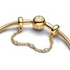 image:imagePANDORA Triple Clear Stone Safety Chain  14k Gold Plating amp Cubic Zirconia Compatible with PANDORA Moments Jewelry for Women with Gift Box