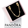 image:imagePANDORA Triple Clear Stone Safety Chain  14k Gold Plating amp Cubic Zirconia Compatible with PANDORA Moments Jewelry for Women with Gift Box