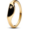 image:imagePANDORA Me Halved Enamel Signet Ring  14k GoldPlated Ring with Cubic Zirconia amp Enamel  Gift for Women  Includes Gift Box105