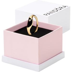 image:imagePANDORA Me Halved Enamel Signet Ring  14k GoldPlated Ring with Cubic Zirconia amp Enamel  Gift for Women  Includes Gift Box75