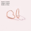 image:imagePANDORA Asymmetrical Heart Hoop Earrings  Minimalist Hoop Earrings  Stunning Womens Earrings  Gift for Her  14k Rose Gold  With Gift Box