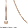 image:imagePANDORA Curb Chain Necklace  Compatible with PANDORA Moments Charms  Gift for Her  14k Rose Gold Plated  Jewelry for Women with Gift Box  236
