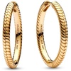 image:imagePANDORA Moments Charm Hoop Earrings  Compatible with PANDORA Moments Charms  Gift for Her  14k Gold Plated Snake Chain Charm  Earrings for Women  With Gift Box  25 mm