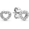 image:imagePANDORA Open Heart Stud Earrings  Gift for Her  Sterling Silver with Cubic Zirconia  With Gift Box