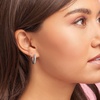 image:imagePANDORA Sparkle and PANDORA Logo Hoop Earrings  Stunning Womens Earrings  Gift for Her  Sterling Silver amp Cubic Zirconia  With Gift Box  24 mm