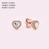 image:imagePANDORA Sparkling Elevated Heart Stud Earrings  Stackable Earrings for Women  Gift for Her  14k Rose Gold amp Cubic Zirconia  With Gift Box