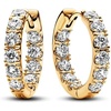 image:imagePANDORA Timeless Sparkling Row Eternity Hoop Earrings  Gift for Her  14k Gold Hoop Earrings with Clear Cubic Zirconia  Jewelry for Women  With Gift Box