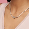 image:imagePandora Classic Snake Chain Charm Necklace  Gift for Her  Sterling Silver with Embossed Ball Clasp Necklace  With Gift Box165 inches