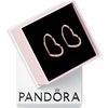 image:imagePANDORA Asymmetrical Heart Hoop Earrings  Minimalist Hoop Earrings  Stunning Womens Earrings  Gift for Her  14k Rose Gold  With Gift Box