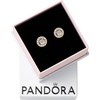 image:imagePANDORA Round Pav Halo Stud Earrings  14k Gold Plated amp Cubic Zirconia Jewelry for Women with Gift Box