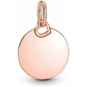image:imagePANDORA Engravable Round Tag Pendant  14K Rose GoldPlated Engravable Pendant for Women  PANDORA Moments Jewelry  Gift for Women  Includes Gift Box