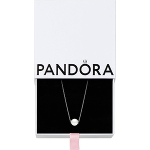 image:imagePANDORA Treated Freshwater Cultured Pearl Collier Necklace  Sterling Silver Necklace with Treated Freshwater Cultured Pearl amp Cubic Zirconia for Women  Gift for Women  Includes Gift Box  177