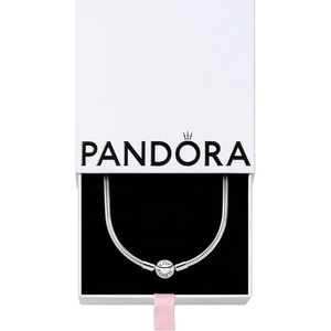 image:imagePandora Classic Snake Chain Charm Necklace  Gift for Her  Sterling Silver with Embossed Ball Clasp Necklace  With Gift Box165 inches