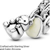 image:imagePANDORA Baby Teddy Bear Dangle Charm  Gift for Her  Compatible with PANDORA Moments  Sterling Silver with Cubic Zirconia amp Enamel  With Gift Box