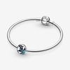 image:imagePANDORA Blue Globe Clip Charm  Gift for Her  Compatible with PANDORA Moments  Sterling Silver with Enamel  With Gift Box