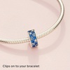 image:imagePANDORA Blue Pav Clip Charm  PANDORA Bracelet Charm for PANDORA Moments Bracelets  Stunning Womens Jewelry  Gift for Women  Made with Sterling Silver amp Cubic Zirconia With Gift Box