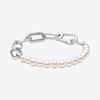 image:imagePANDORA ME Treated Freshwater Cultured Pearl Bracelet  Features 2 Connectors  Gift for Her  Sterling Silver with White Treated Freshwater Cultured Pearl  With Gift Box69 Inches
