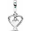 image:imagePANDORA Moments Double Candy Cane Heart Christmas Dangle Charm  Sterling Silver Charm with Enamel  Jewelry for Women  Includes Gift Box