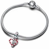 image:imagePANDORA Moments Double Candy Cane Heart Christmas Dangle Charm  Sterling Silver Charm with Enamel  Jewelry for Women  Includes Gift Box