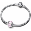 image:imagePANDORA Moments Encircled Pink Murano Glass Charm  Sterling Silver with Murano Glass  Jewelry for Women  Includes Gift Box