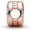 image:imagePANDORA Moments Engravable Sparkling Button Charm  Jewelry for Women  Includes Gift Box14k rose goldplated unique metal blend