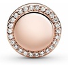 image:imagePANDORA Moments Engravable Sparkling Button Charm  Jewelry for Women  Includes Gift Box14k rose goldplated unique metal blend