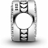 image:imagePANDORA Moments Engravable Sparkling Button Charm  Jewelry for Women  Includes Gift BoxSterling Silver