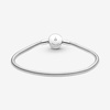image:imagePANDORA Moments Halo Clasp Snake Chain Bracelet  Charm Bracelet for Women  Compatible Moments Charms  Gift for Her  Sterling Silver amp Cubic Zirconia  With Gift Box63 Inches
