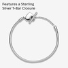 image:imagePANDORA Moments Heart TBar Closure Snake Chain Bracelet  Compatible Moments Charms  Gift for Her Shine  With Gift Box70 Inches